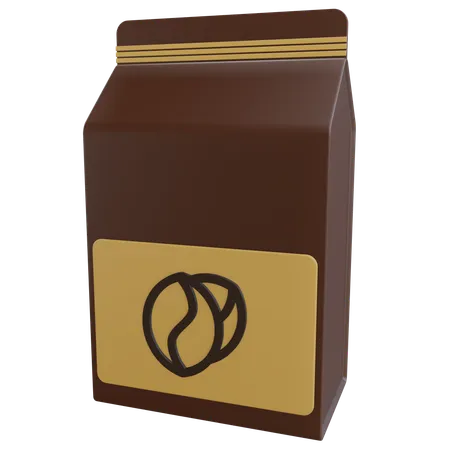 3 D Coffee Bean Pack Illustration With Transparent Background 3D Icon