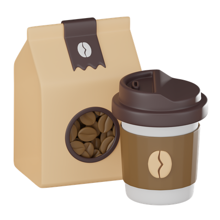 Coffee Packet  3D Icon