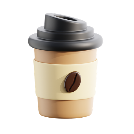 Coffee paper cup  3D Icon