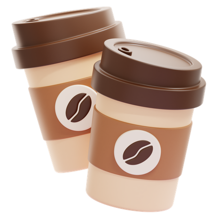 Coffee paper cup  3D Icon