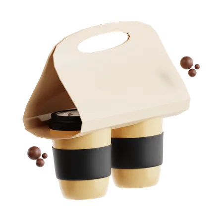 Coffee Paper Tray  3D Icon