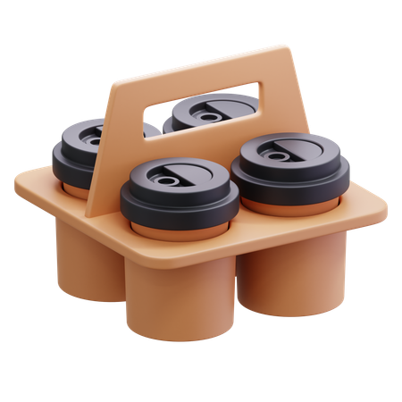 Coffee Paper Tray  3D Icon