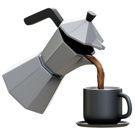 Coffee Pour  3D Icon