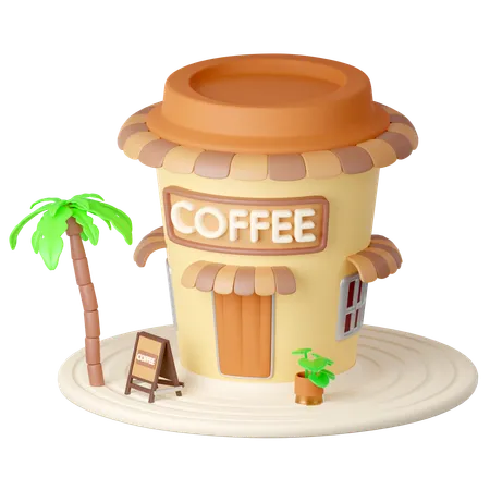 Coffee Shop A Cup Of Coffee 3 D Illustration 3D Icon