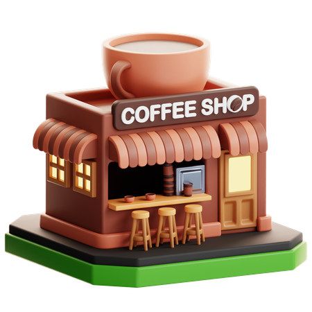 커피 샵  3D Icon