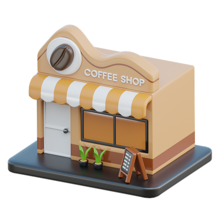 コーヒーショップ  3D Icon