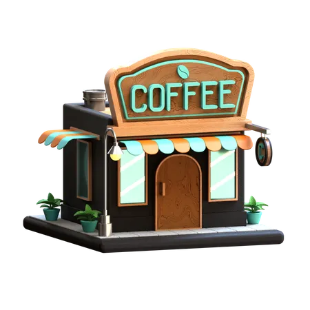 コーヒーショップ  3D Icon