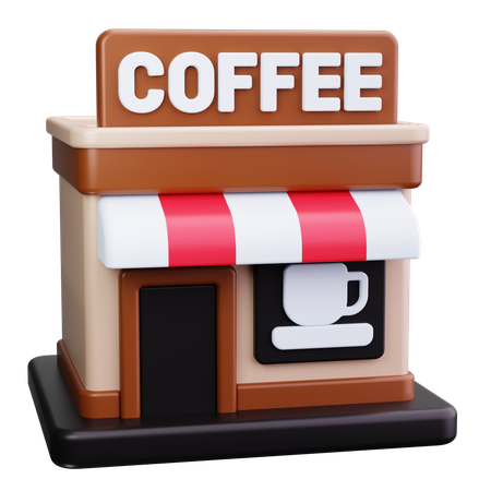 コーヒーショップ  3D Icon