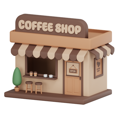Coffee Shop  3D Icon