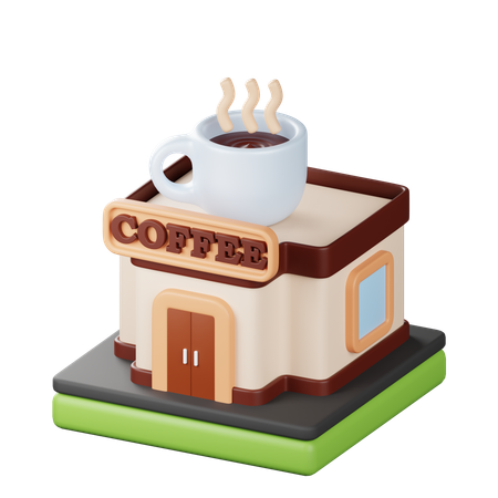 コーヒーショップ  3D Icon