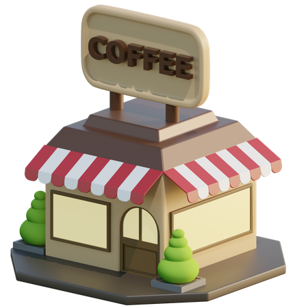 Coffee Shop  3D Icon