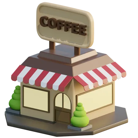 Coffee Shop  3D Icon