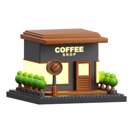 Coffee Shop  3D Icon