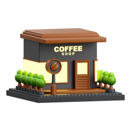 Coffee Shop  3D Icon