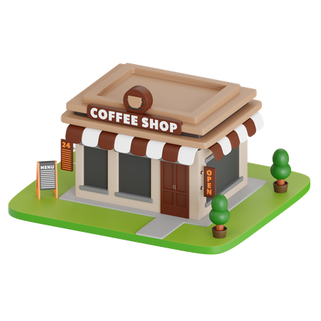 Coffee Shop  3D Icon