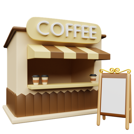 Coffee Shop  3D Icon