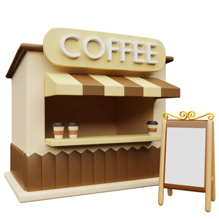 Coffee Shop  3D Icon