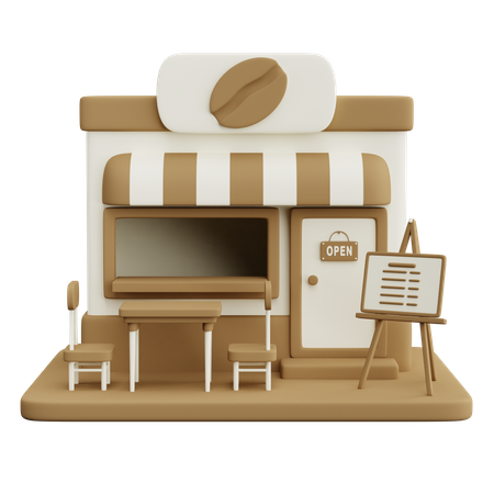 Coffee Shop  3D Icon