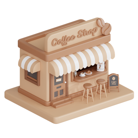 Coffee Shop  3D Icon