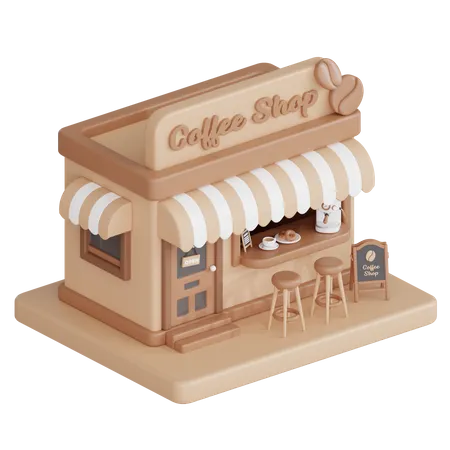 Coffee Shop  3D Icon