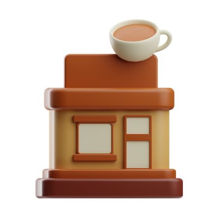 Coffee Shop  3D Icon