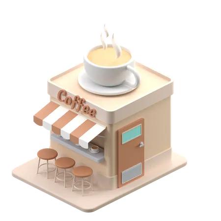 Coffee Shop  3D Icon