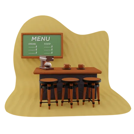 Coffee Shop  3D Icon