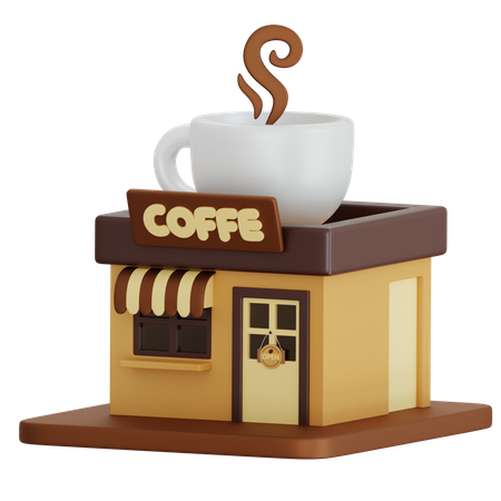 Coffee Shop  3D Icon