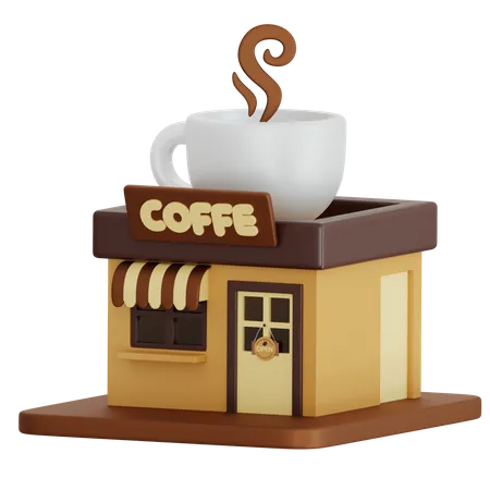 Coffee Shop  3D Icon