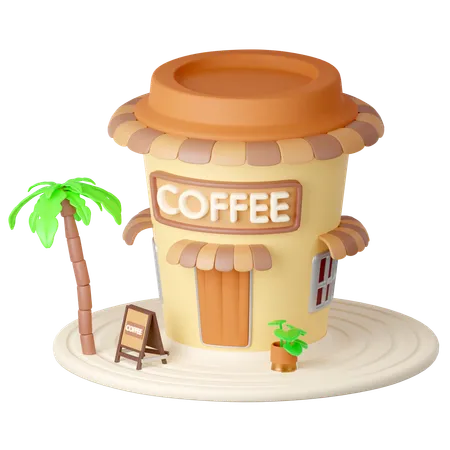 Coffee Shop  3D Icon