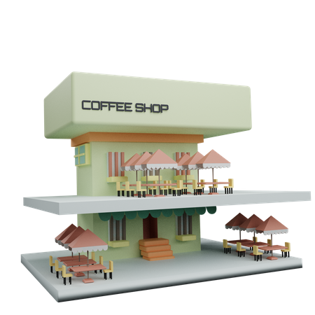 Coffee Shop  3D Icon