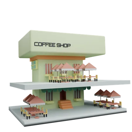 Coffee Shop  3D Icon