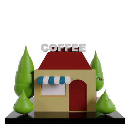 Coffee Shop  3D Icon