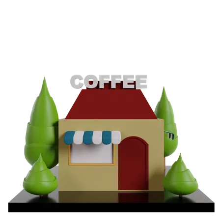 Coffee Shop  3D Icon