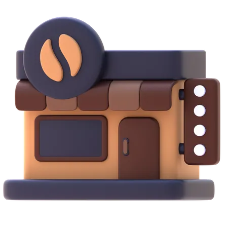 Coffee Shop  3D Icon