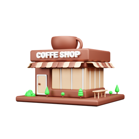 Coffee Shop  3D Icon