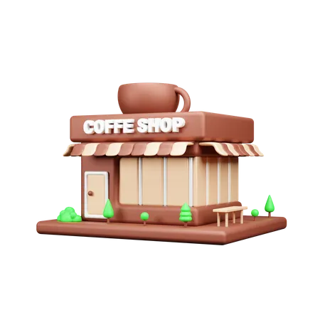 Coffee Shop  3D Icon