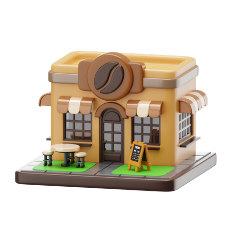 Coffee Shop  3D Icon