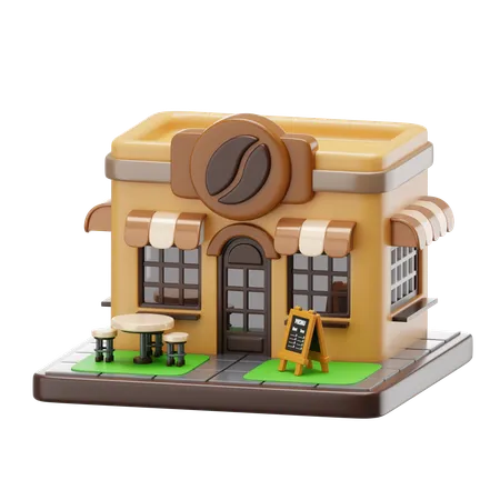 Coffee Shop  3D Icon