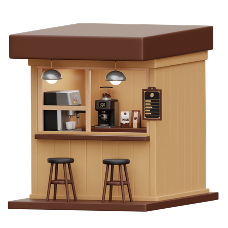 Coffee Shop  3D Icon