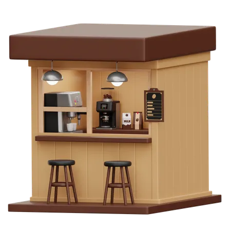 Coffee Shop  3D Icon