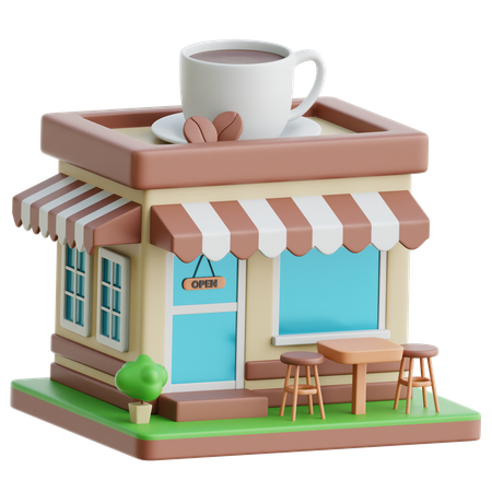 Coffee Shop  3D Icon