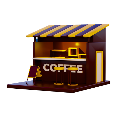 Coffee Shop  3D Icon