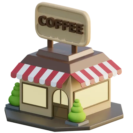 Coffee Shop 3D Icon