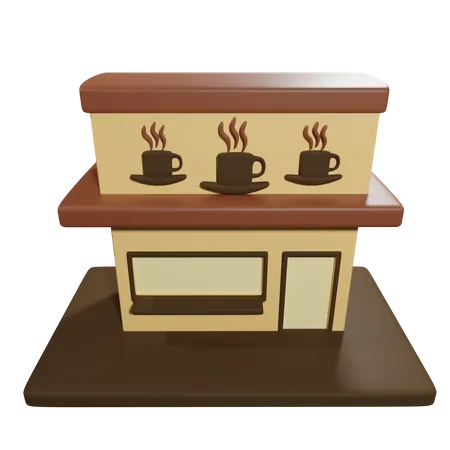 Coffee shop 3D Icon