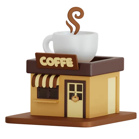 Coffee Shop 3 D Illustrations 3D Icon