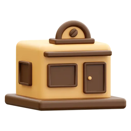 Coffee Shop 3 D Render Illustration Icon 3D Icon