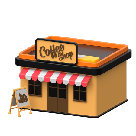Coffee Shop  3D Icon