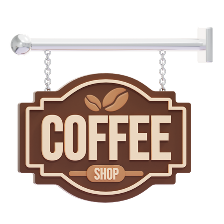 Coffee shop board  3D Icon