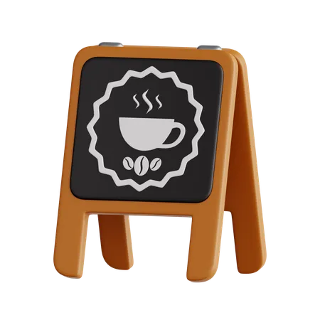 コーヒーショップボード  3D Icon